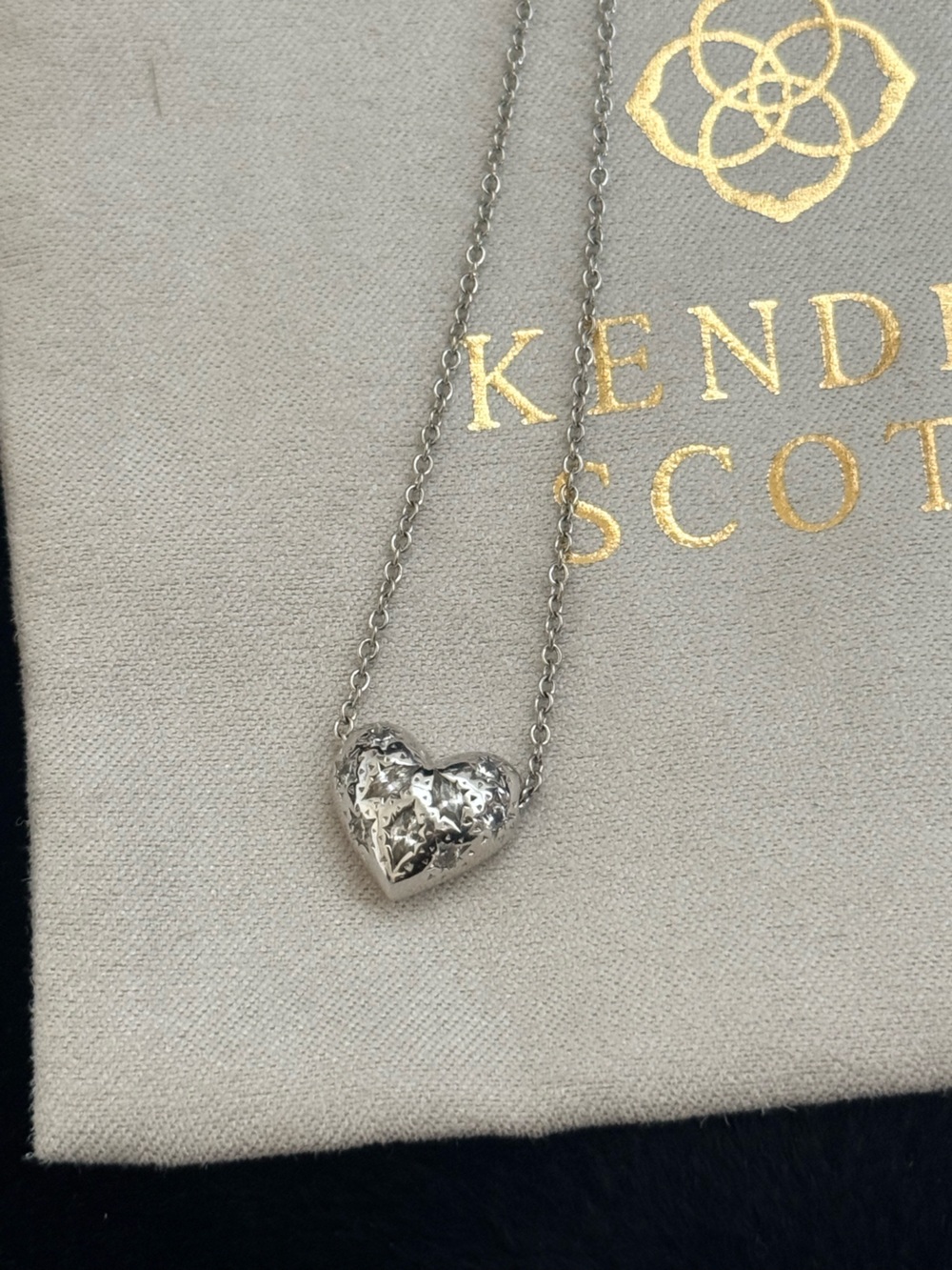 Kendra Scott Holland Heart Necklace Silver